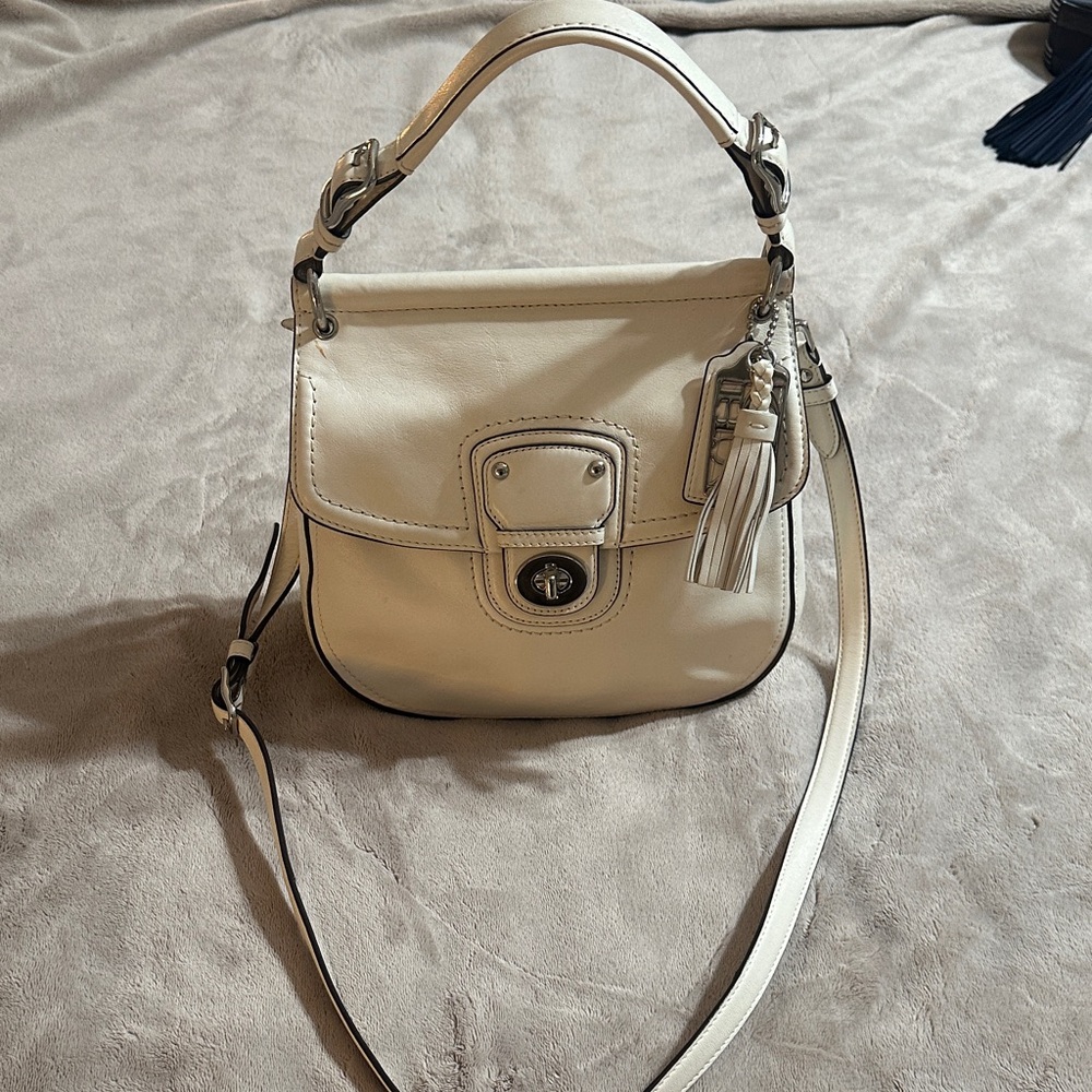 Elegant Cream coach Handbag
